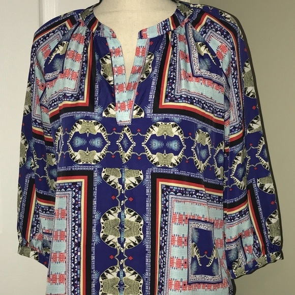 Collective concept geometric elephant print blouse - Picture 2 of 8
